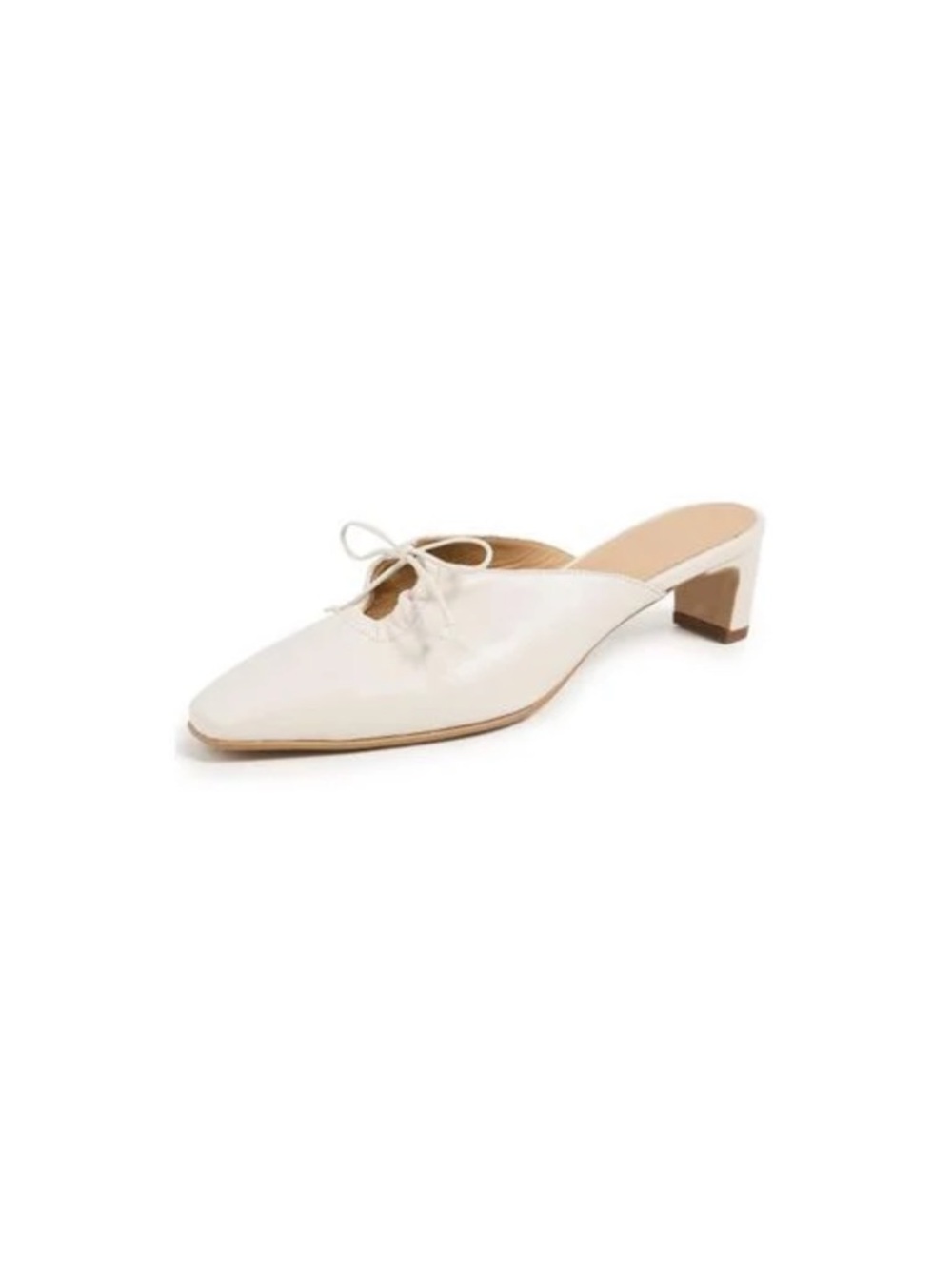 ALOHAS Cream Pointed-Toe Bow Mule